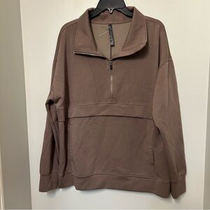 Gaiam Sweatshirt Pullover 1/2 Zip Women’s XL  Hudson Scuba Popover Color Falcon